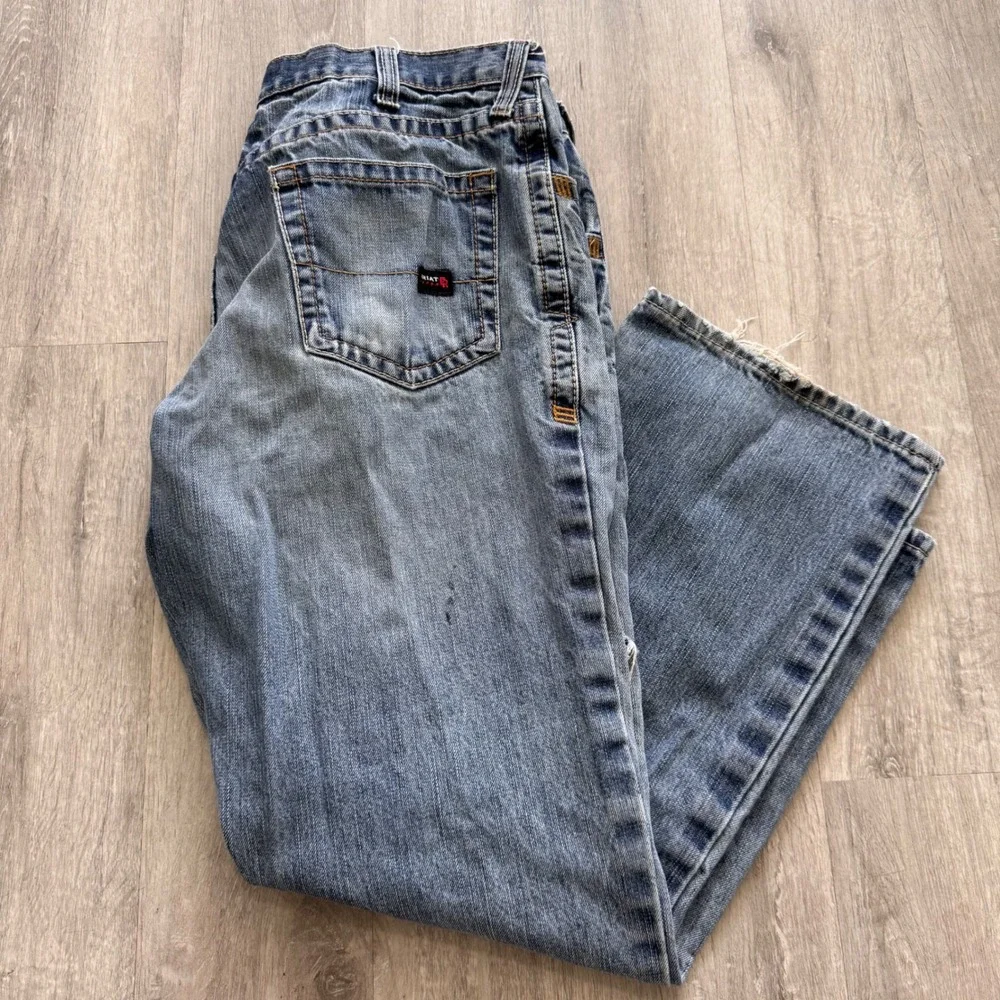 Ariat FR M4 Relaxed Boot Cut Flame Resistant Work Jeans Mens 36x30 Blue Denim